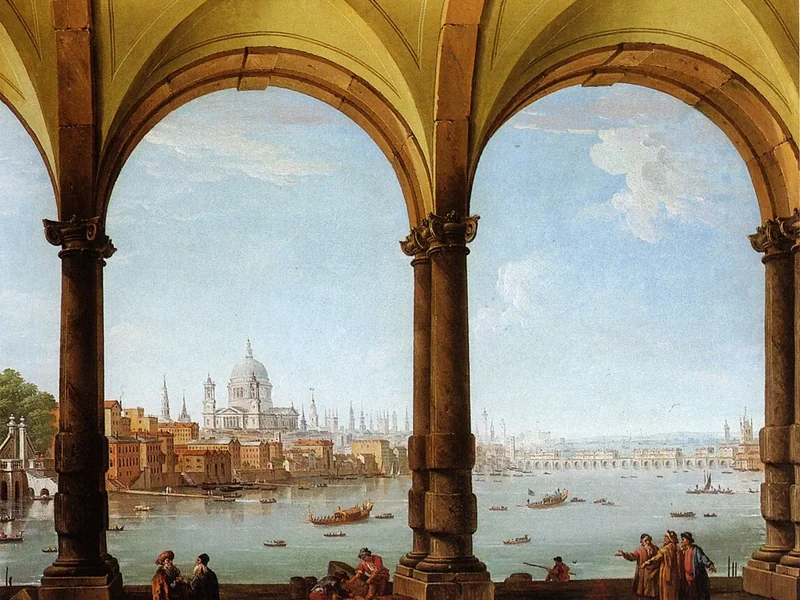 1700-Antonio Joli - Veduta di Londra